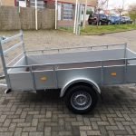 Loady enkelas Alu 257x132cm bakwagens enkelas Aanhangwagens Zuid Holland zijkant